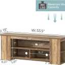 EXCEFUR Rustic Oak Wooden TV Stand for Televisions up to 60 Inch, 53.5 inch