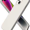 ORNARTO Compatible with iPhone 14 Case 6.1, Slim Liquid Silicone 3 Layers Full Phone Covered Soft Gel Rubber Case Protective Phone Cover 6.1 Inch-Stone Gray