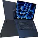 Soonjet for MacBook Air 15 inch Case | M5 M4 M3 M2 2026 2025-2023 | 100% Match Official Color | Closes Seamlessly | Hard Shell Laptop Cover | A3448 A3241 A3114 A2941 | Midnight Clear