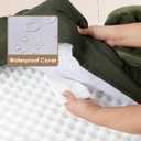 EHEYCIGA Orthopedic Dog Beds for Large Dogs, Waterproof Memory Foam Large Dog Bed with Sides, Non-Slip Bottom and Egg-Crate Foam Pet Couch Bed with Washable Removable Cover, Dark Green