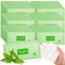 200 Pcs Wet Wipes Individually Wrapped, Personal Cleansing Wipe, Travel Size Hand Wipe, Green Tea Body Wipes Bulk for Homeless, Suitable for Restaurant, Wedding, Barbecue, Light Green