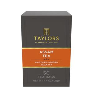 2 x Taylors of Harrogate Assam, Black Tea, Pillow Tea Bags, 50 Count (Pack of 1), Full-bodied, Satisfying & Malty, Caffeinated, Enjoy Hot or Iced, 50 Teabags (EXP 01/20/27)