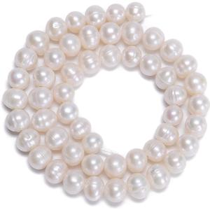 AD Beads Natural Freshwater White Pearl Round Beads 15" 4mm 6mm 8mm 9mm 10mm 11mm 12mm (7-8mm)