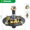 2 Pack 753-05319 Spindle Assembly with 756-0486 Pulley Replaces MTD 717-0906A Spindle Replacement Kit, Spindle Kit 753-05319, 717-0906 917-0906A 717 0906 753 05319 for MTD Tractors