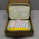 American Mahjong Tiles (1.2 Tiles Only), 166 Quality White Engraved Tiles, 1.2 inch Mahjong Tiles Set with Carrying Bag/Dice/Chips, Creative Design Patterns, Ideal Mahjong Gifts (No Rack)