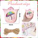 30 Pcs Spring Flower Wooden Ornaments 4 Inch Tulip Easter Tree Decoration Floral Hanging Wood Tulip Cutout Pastel Spring Decor for Home Small Tree Party Decoration