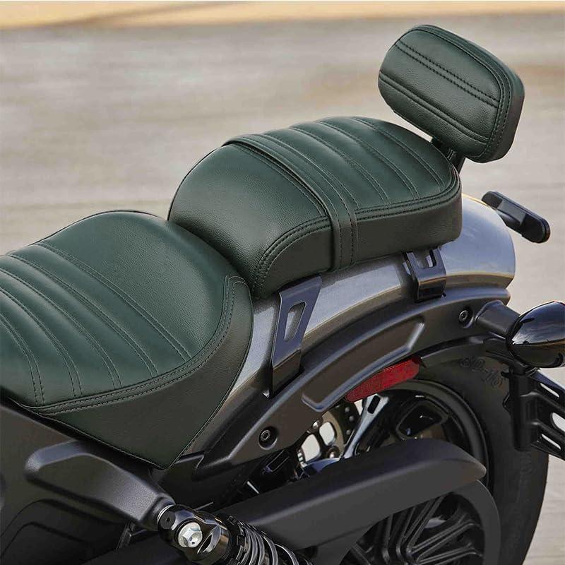 Panical Detachable Passenger Backrest Rear Fender Seat Pad Sissy Bar Back Seat For Indian Scout Bobber Motorcycle 2018-2024 (Dark Green)