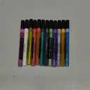 ARTISTRO 12 Glitter Paint Pens Sparkly and Shiny for Rock Painting, Stone, Ceramic, Glass, Wood, Fabric, Scrapbooking, DIY Craft Making, Coloring, Acrylic Glitter Markers Extra-Fine Tip 0.7mm