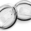 30oz Skinny Tumbler Replacement Lids 2 Pack,Spill Proof Splash Resistant Silicone Sliding Covers,Straw Friendly, BPA Free