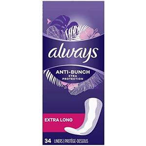 Always Xtra Protection Daily Liners, Long 34 ea (Pack of 4)