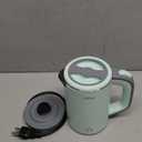 Sekaer Small Electric Tea Kettle Stainless Steel 0.8L Portable Travel Hot Water Boiler, Mini Electric Coffee Kettle with Auto Shut-Off & Boil Dry Protection, Cordless Base & Green