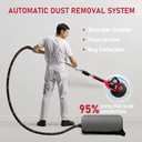 Electric Drywall Sander,1250W Popcorn Removal Tool,Drywall Sander with Vacuum Dust Collector,7 Variable Speed LED Light 900-1800RPM Ceiling Sander,Foldable & Extendable Handle Ceiling