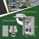 RVGUARD Temporary Power Outlet Panel with Breaker, ETL Listed 20 50 Amp Receptacle, Type 3R Electrical Outlet Panel with 20 Amp 90 Degree Adapter Cord for RV, Camper, Travel Trailer