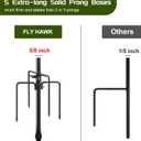 Shepherds Hooks for Outdoor94 Inch Diameter Outdoor Bird Feeder Pole with 5 Pronger Base, Adjustable Heavy Duty Garden Hanging Holder for Bird Feeders Lanterns Planting Hanger Weddings Decor Black