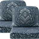 Outdoor Cushions for Patio Furniture Set of 2, 24"x24" Water Repellent Chair Cushions Removable Seat Bottom & Back Cushion Covers for Chair, Sofa, Couch, Damask Vine