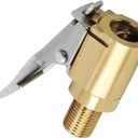 Tire Air Chuck with Clip Adapter, Brass Locking Tire Inflator Nozzle Adapter Connect, No Leakage Tire Chucks for Vehicle Inflator Compressor Pump Connect Accessories Tool 8mm 1Pack