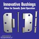 Hardware Essentials by Hillman Squeak-Proof 3-1/2in 1/4in Radius Matte Black Door Hinge (3 Count)