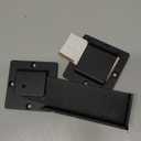 JIAHOO Flip Gate Latch Lock with Padlock Hole, Heavy Duty Solid Steel Adjustable Door Latch for Sliding and Swing Open Door, Outdoor Gate, Wooden Fence, Black Finish