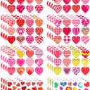 496 PCS Valentines Stickers, Cute Heart Stickers, Valentines Day Sticker for Kids, Class Gifts for Kids Classroom School, Crafts Party Favors Decoration
