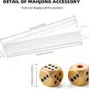 Mahjong Racks with Pushers, Clear Acrylic American Majiang Tile Racks, Enhanced Mah Jongg Tile Holders Set of 4 with 3 Goldern Dics (Transparency)