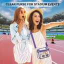 Clear Bag for Stadium Events - Stadium Approved Small Mini Clear Purse, Women's Top-Handle Handbags for Sports Concerts