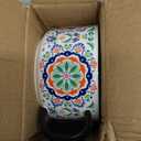 Extra Large Ceramic Coffee Mug: 38 oz Oversized Bowl with Jumbo Handle for Home Office Breakfast Soup Cereal - Moroccan Pattern Design Microwave Safe Giant Cup - A