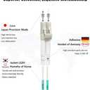 FLYPROFiber- LC to LC Fiber Patch Cable OM3 2M/7ft, Length Options: 0.2m-200m, 10GB/40GB Multimode Duplex 50/125um Fiber Optic Cable Cord LSZH-2Meter(7ft), 2pack