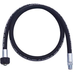 Tool Daily Pressure Washer Whip Hose with Swivel, Hose Reel Connector for Pressure Washing, 4 FT (3/8 NPT Solid + M22 Female)