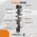 maXpeedingrods 272897 272898 Front Strut for Nissan Rogue AWD 2012-2013 Rogue Select AWD 2014-2015, Complete Shock Absorber Strut with Coil Spring Assembly 2Pc