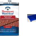 Thompsons WaterSeal 1 Gallon Sedona Red Solid Color Waterproofing Wood Stain Bundle with 403 Linzer 1 Quart Black Plastic Paint Tray