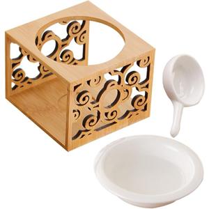 Cabilock 1set Ceramic Burner Tealight Holder Diffuser for Home Decor Elegant Design for Living Room Bedroom Yoga Room Easy to Clean and Use