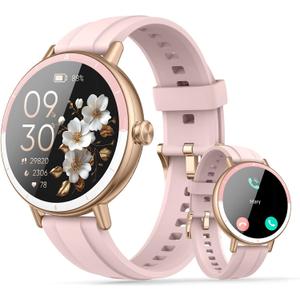 Smart Watches for Women, 1.27" HD Fitness Tracker with Bluetooth Calls(Answer&Make) IP68 Waterproof Smartwatch Compatible IOS/Android, 100+ Sport Modes Watch with Heart Rate/Sleep Monitor Pedometer