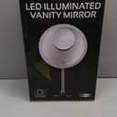 Miusco Makeup Mirror 9" Vanity Mirror with Lights, 5X & 10X Magnification - Front/Back Magnetic Design, Rechargeable & Cordless, Touch Dimming, 90 Adjustable Angle, Metal Frame, Includes USB Cable