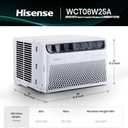 Hisense WCT08W25A Window Air Conditioner, 8,000 BTU, White