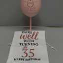 Lifecapido 35th Birthday Gifts for Women, Vintage 1990 Stainless Steel Glass with Bag and Card, 35th Birthday Decorations for Women, 35 Year Old Birthday Gifts for Sister Friends Wife Aunt