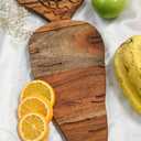 Affinity Decor Carrot Shaped Wood Serving Board, Organic Wood Cutting Board for Kitchen, Wooden Charcuterie Boards, Funny Easter Serving Platter for Cheese and Food, 16.2" x 6.1"