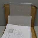 B&NN 8.5" * 11'' Acrylic Picture Frame Floating Look3MM + 3MM Thickness Clear Photo FrameDesktop Frame less Display, Self Standing (8.5" * 11'')