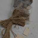 200 Pack 2.2 Inch Wood Tags with Hole and Twine, Clipped Corner Rectangle Wooden Gifts Tag for Crafts Unfinished Labels (1.2x2.2 in)