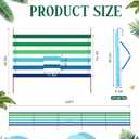 Cinnvoice 20ft Stripe Beach Windscreen Set Long Privacy Screen with 6 Hardwood Poles Rubber Mallet and Carry Bag Portable Beach Fence Wind Blocker for Summer Outdoor Sand Wind Protection