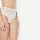 Amazon Essentials Women's Stretch Galloon Lace High Waisted Thong, Pack of 6 (XXL)