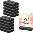 Acrylic Sign Stand Card Holder, 10 PCS Place Sign Holders with Card Slot, Stands for Acrylic Signs, Table Numbers Display Stands for Meeting/Menu/Table Numbers (Black)