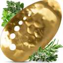 Brass Herb Stripper Bowl 7 Hole Sizes Shred & Catch Herbs & Greens 5.5 x 3.5 In. AH-STBS-2023