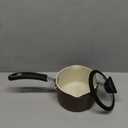 The All-In-One Stone Saucepan and Cooking Pot by Ozeri - 100% APEO, GenX, PFBS, PFOS, PFOA, NMP and NEP-Free German-Made Coating (1.6 Quarts, Coconut Brown)