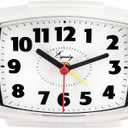 Equity 33100 Electric Silent Analog Alarm Clock with Lighted Dial