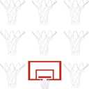 8 Pcs Mini Basketball Nets Replacement for 8"-10.25" Basketball Rims Nylon Small Basketball Hoop Net (White)