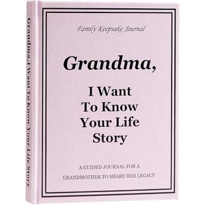 Grandma I Want to Know Your Life Story Journal, Leather Hardcover Book with 250+ Prompt Questions for Grandmother to Share Her Love and Memories, Christmas Gifts for Grandma Birthday Mother's Day