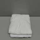 Twin Bed Skirt - Twin Size Bed Skirt 18 Inch Drop with Split Corners, Pleated Waffle Weave Bed Skirt, Tailored Dust Easy Fit, Machine Washable (White, Twin - 18" Drop)