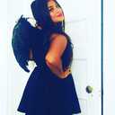 Angel Costume Wings and Halo Angel Costume for Women Girls Kids Halloween Christmas (23 In x 15 In, Black)