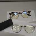 racico Blue Light Glasses for Men & Women - Mixed Material + Metal Frames with UV Protection Coating (*A1 Matte Black/Tea/Clear)