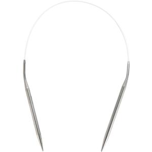 OYEUYID Circular Knitting Needles Size 8 (5mm) 16 Inch Ergonomic Metal Needle Set with Smooth Joins and Tangle-Free Cord (white)